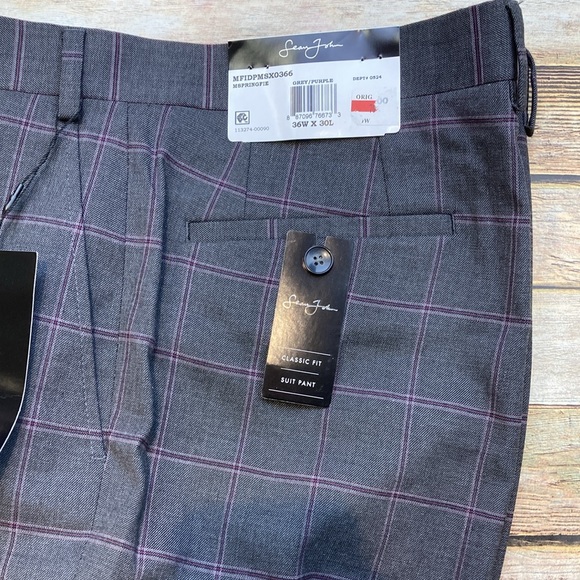 SeanJohn Flat Front Classic Fit Suit Pants NWT - Picture 2 of 3